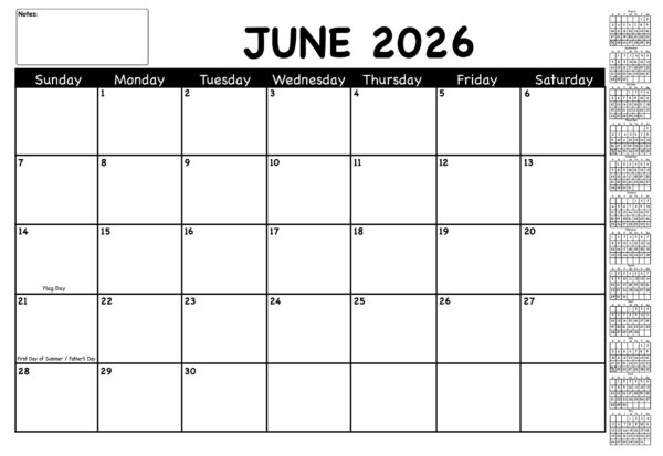 SHAPES ETC. Academic Year Desk Calendar - Combo Set of Black/White with Previews and Chalkboard Design
