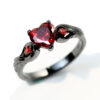 Bleeding Heart Gunmetal Ring