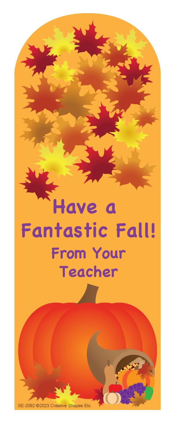 SHAPES ETC.  Your Teacher Bookmarks - Fantastic Fall