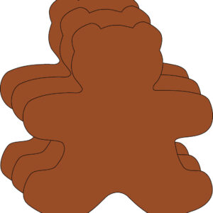 SHAPES ETC. Large Single Color Creative Foam Cut-Outs - Teddy Bear