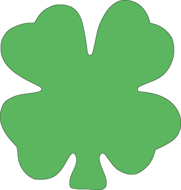 SHAPES ETC. Sticky Shape Notepad - Four Leaf Clover
