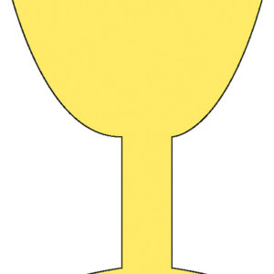 SHAPES ETC. Yellow Sticky Shape Notepad Wine Glass