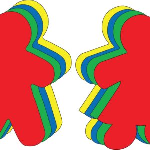 SHAPES ETC. Kid Shape Set Assorted Color Super Cut-Outs- 8” x 10”