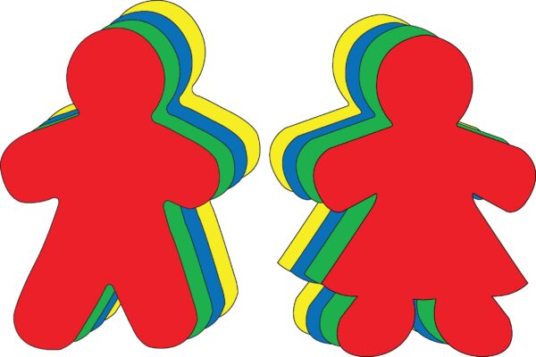 SHAPES ETC. Kid Shape Set Assorted Color Super Cut-Outs- 8” x 10”